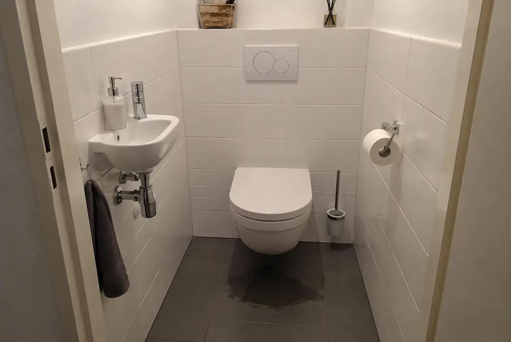 Lekdetectie Austerlitz – natte vloer bij een toilet